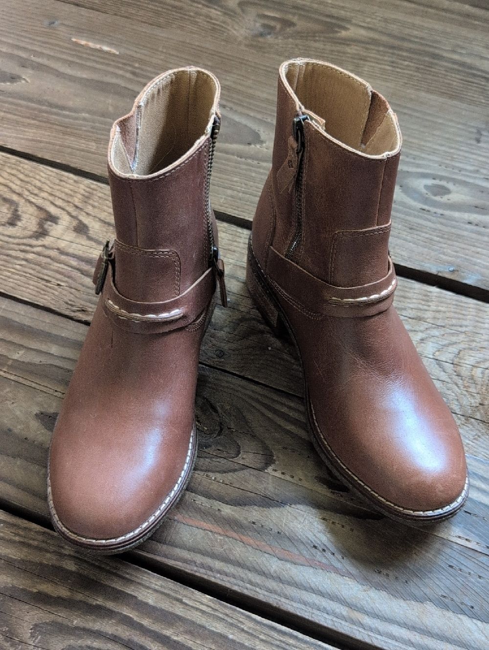 Sperry Tan Leather Ankle Boots 6